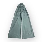 Bebe  Jumpsuit Women's Medium Light Green Halter Wide Leg Open Back Long Photo 4