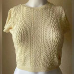 Nasty Gal | Off-White Cream Crochet Knit Crop Cropped Sweater | Size 4 Photo 0