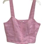 BB Dakota by Steve Madden NWT Bouclé Up Tweed Bustier Corset Crop Top Pink L Size L Photo 0