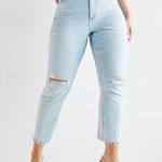 EXPRESS Curvy Super High Waisted Ripped Mom Jeans Size 4 Photo 0