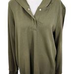 D&Co. Olive Green Hoodie Size Small Green Hoodie Pullover with Snaps Photo 0