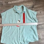 Weatherproof  Vintage Button Down Light Blue Sz M Tie Front Short Sleeve NWT #139 Photo 6