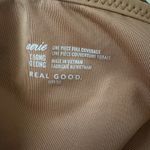 Aerie Sparkle Scoop Full Coverage One Piece Swimsuit Large Long Women’s Gold Photo 3