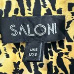 SALONI TYRA Silk DRESS TIGER ROSETTE Floral Animal Print Swing Mini Size 2 $550 Yellow Photo 6