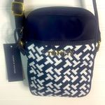 Tommy Hilfiger  bag crossbody shoulder purse navy blue white logo gold hardware Photo 2