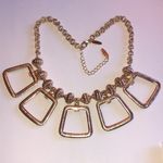 NY Brand Pink and Gold Tone Retro Boho Geometric Statement Necklace Photo 4