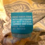 J. McLaughlin  Monroe Catalina Cloth Tab Sleeve‎ Shirt Women's Medium Gold Blue Photo 7