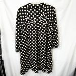 VTG 3 Sisters Large Coat Brown Polka Dot Button Pink Trim Bow Cute Preppy C White Photo 2