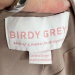 Birdy Grey  Jay Crepe Gown Taupe Spaghetti Straps V Neck Slit Stretch Size XL NEW Photo 5