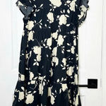 SOFIE THE LABEL Size M Black‎ Cream Floral Swing Tiered Dress Black Size M Photo 0
