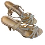 Dream Paris Dream Pairs‎ Gold Glitter Rhinestone Strappy Heels Evening Party Shoes Photo 1
