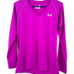 Under Armour  Size Medium Shirt‎ Pink Fuchsia Long Sleeve Heat Gear Semi Fitted Photo 0