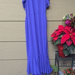 ASOS CURVE Double Ruffle Peplum Midi Dress - Purple 16 Nwt Photo 5