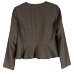 Calvin Klein Jacket Womens 14 Taupe Brown Zip Front Business Casual Minimalist Photo 3