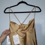 Show Me Your Mumu NWT Gold Luxe Verona Cowl Midi Dress Size XS Photo 4