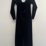All Saints Velvet Black Off-Shoulder Dress Photo 7