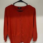 Premise Studio Premise Bold Rust color Women's Cardigan with decorative buttons Photo 0