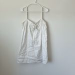 Reformation  Winifred White Linen Mini Dress with Bow Detail Size: 10 Photo 4