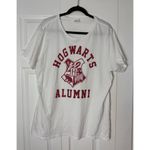 Harry Potter White Red Hogwarts Alumni Crest Graphic Tee Shirt Size XL Photo 2