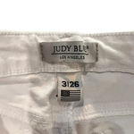 Judy Blue JEANS WHITE LACE PATCH SKINNY FIT SIZE 26 Photo 3