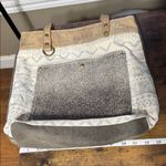Myra Bag Tan and Gray Patterned Tote Photo 3