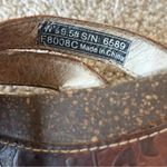 Teva  Conchita Brown Sandals Mini Wedge Cork Paisley Flip Flop Strappy Summer Photo 6