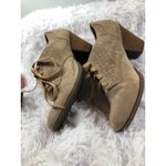 Dr. Scholls 11M Cheer Lace-up Comfort Ankle Boots Tan Stucco Perforated design Photo 9