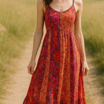 Free People Women's Dress Size S Moondive Patchwork Maxi Boho Hippie Cottage Photo 0