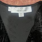 Oh My Love London Womens Sexy Plunge Velour Bodysuit   Size Medium Photo 4