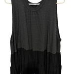 Free People black grey Right On Time pleated oversized top size xs Photo 0