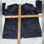 Pendleton Silk Blend Jacket Go Graphic Blazer Lightweight Pocket Navy Size 12 Photo 11