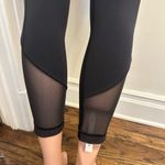 Lululemon  Black Leggings Mesh Bottom Running Yoga Size 4 Photo 2