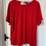 Draper James  Eyelet Red cotton blouse size XL Photo 0
