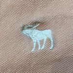 Abercrombie & Fitch Women’s Size Large Flesh Color Short Sleeve Polo Shirt Photo 3
