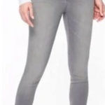 Athleta Sculptek gray distressed cropped athletic size 12 jeans Photo 0
