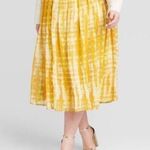 Who What Wear Marigold Tie-Dye Midi Skirt 2 Flirty Summer Photo 0