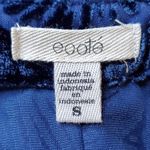 Ecote Blue Sheer Short Sleeve Velvet Floral Top S Photo 7