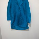 Chico's Vibrant Teal Blue Textured Jacket Blazer Tunic Sz 2 -L 12 Photo 9