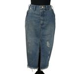 One Teaspoon Revolve Distressed Blue Denim Skirt(Size 26) Photo 2