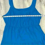 Fashion Bug  Turquoise Blue Sleeveless Midi Tiered Dress 100% Cotton Size 1X Photo 5