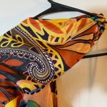 ZARA  Paisley Floral‎ Print One Shoulder Midi Dress Asymmetric Party Size XS Photo 8