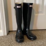 Hunter Black Winter Rain Boots High Shine Waterproof Photo 1