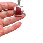 Vintage Mexico 925 Silver Red Jasper pendant and earrings. Photo 3