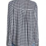 Abound  Weekend Tie Front Checkered Button Up Long Sleeve Shirt Photo 1