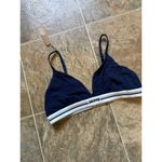 SKIMS  Fits Everybody Logo Triangle Bralette Navy Size Large Photo 5