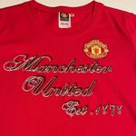 Manchester United EST. 1878 women's XL‎ red soccer sports t Photo 1