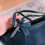 Coach Poppy Textured Patent Small Blaire Tote/Crossbody Brass / Navy Photo 1