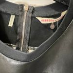 Rebecca Taylor Leather & Grey Knit Long Sleeve Top - Edgy Casual Wear-SZ XS Photo 4