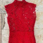 Xenia Boutique Red Lace Dress Photo 3