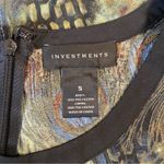 Investments Blue and Green Feather Print Blouse Photo 4